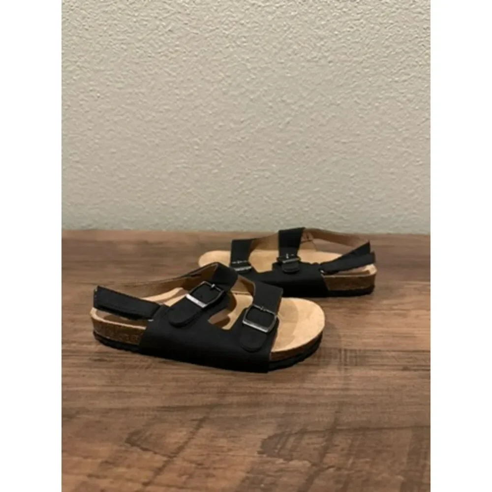 Jumping Beans Unisex Toddler Birk Style Sandals with Buckles Size 9